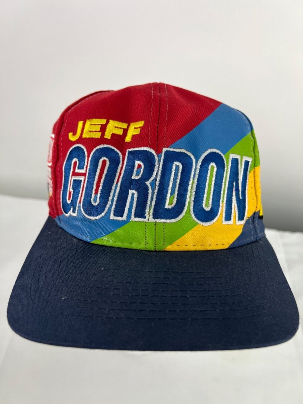 Vintage Jeff Gordon NASCAR Chase Authentics Snapback Hat Rainbow Wraparound
